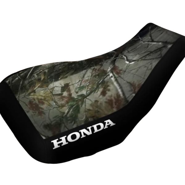 Honda Rancher 420 Black Top Camo Sides Logo Seat Cover