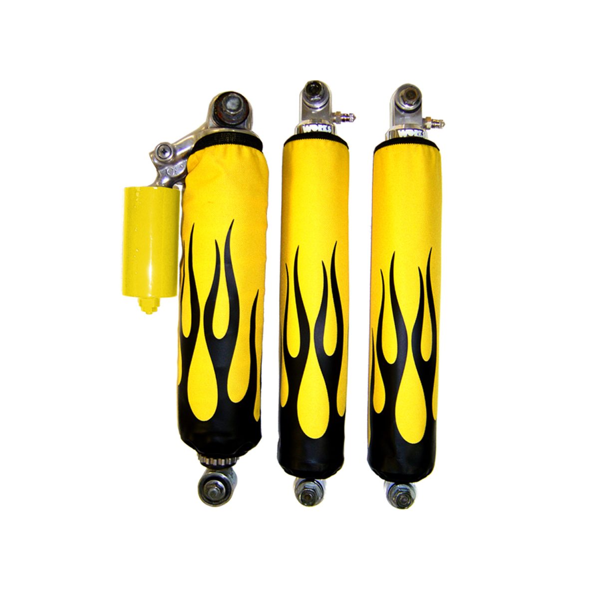 Black Flame Yellow Shock Cover